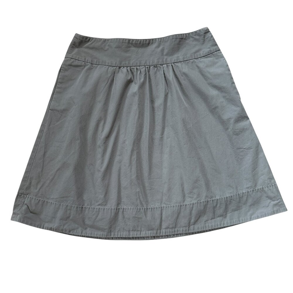 J. Crew gray fully lined A-line pleated skirt with size zip closure women's 6